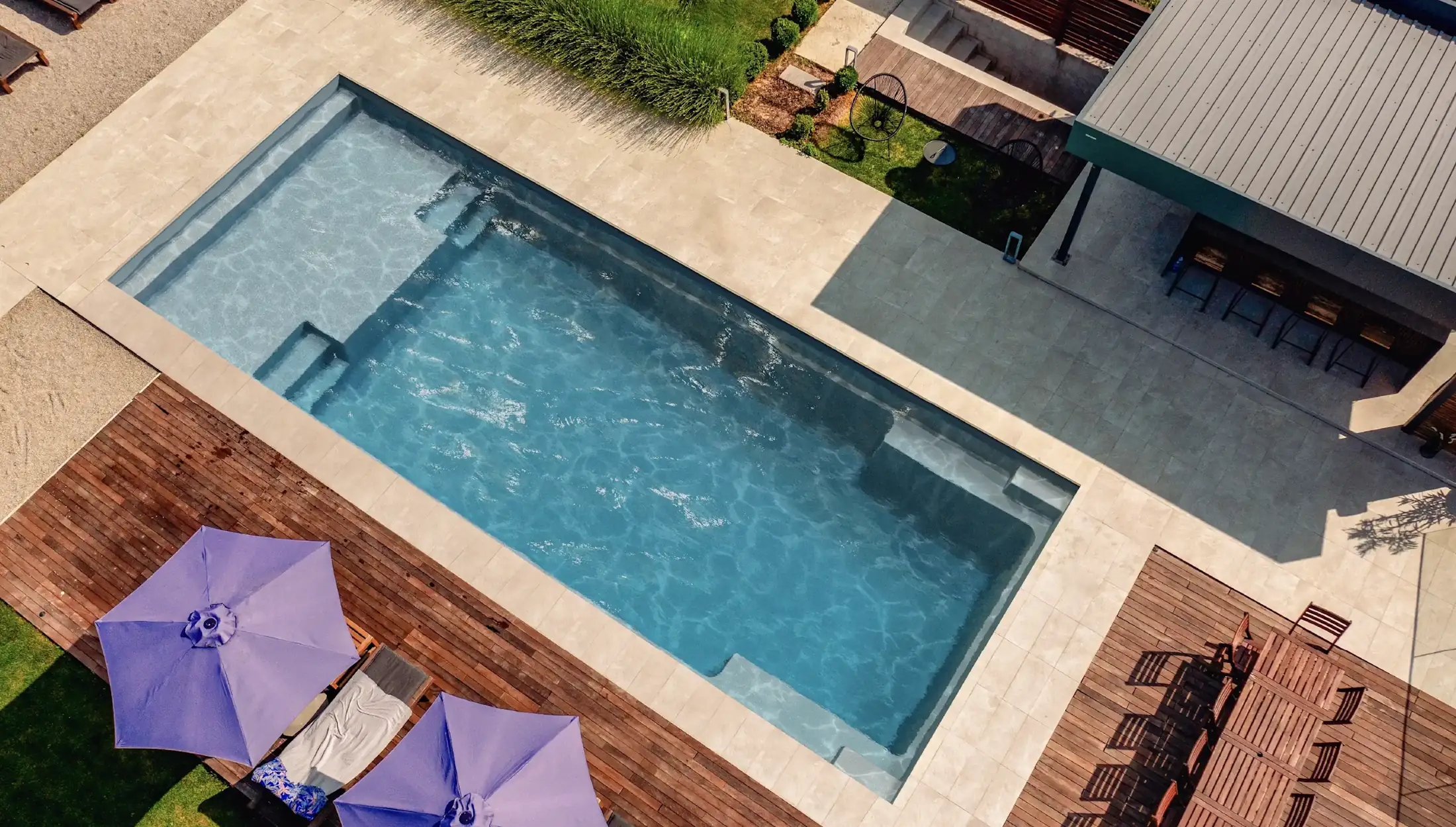 The El Capitan Fiberglass inground pool design from EvoPools