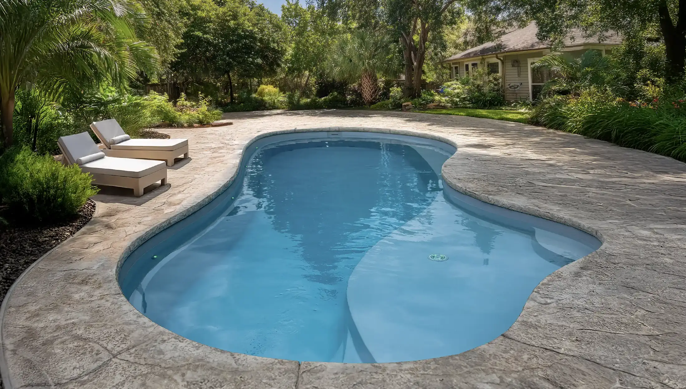 The Maldives Fiberglass inground pool design from EvoPools