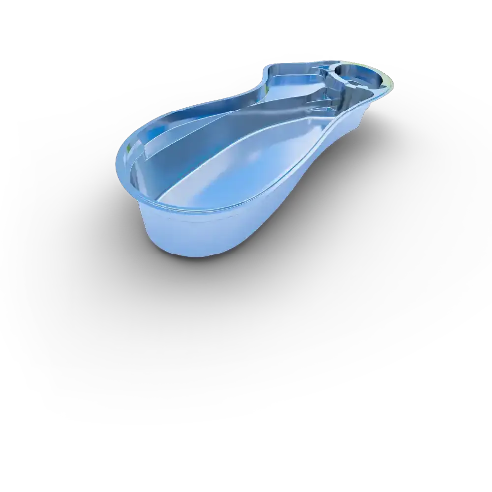 The Falls backyard swimming pool - silver render