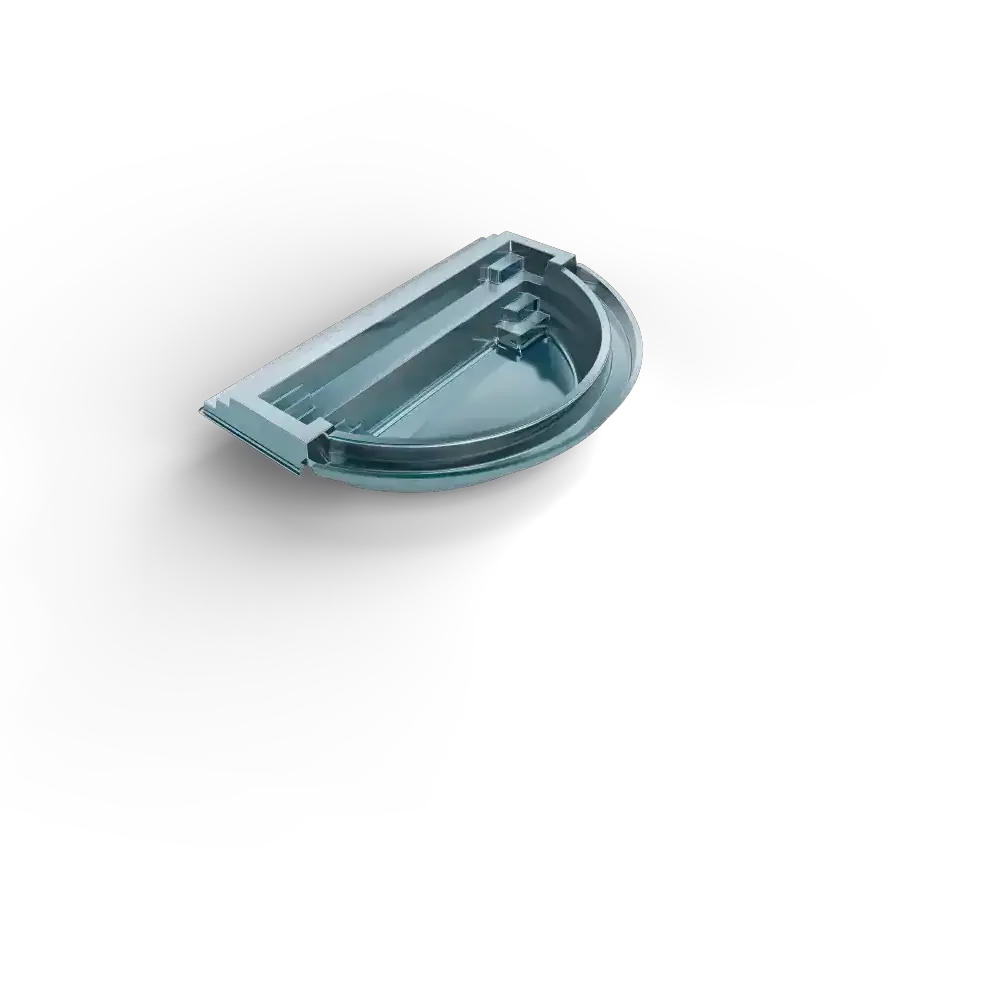 The Niagara backyard swimming pool - silver render